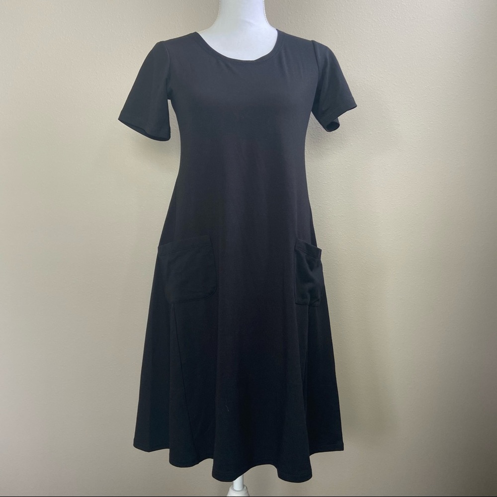 LOGO Lounge Black Short Sleeve Dress XXS